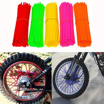 

24CM Bike Wheel Spoke Protector Colorful Motocross Rims Skins Covers