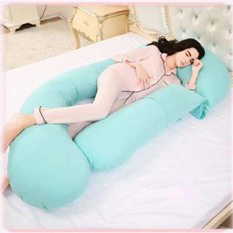 Removable Washable Pregnant Women Body Pillow Leg Waist Support Breastfeeding Maternity Pillow For Mummy Multi-function Cushion - Цвет: shuilanse