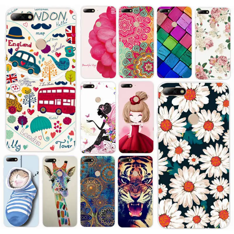 

Honor 7c pro LND-L29 For Huawei Honor7c Pro Case Cute Silicon Soft Back Cover For Huawei Honor 7CPro 5.99inch Fundas Coque ky303