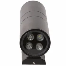 3 года гарантии светодиодные Настенные светильники Наружное освещение 8x1 Вт вверх и Подпушка крыльцо свет 8 Вт для сада двор коридор Освещение Теплый Холодный белый