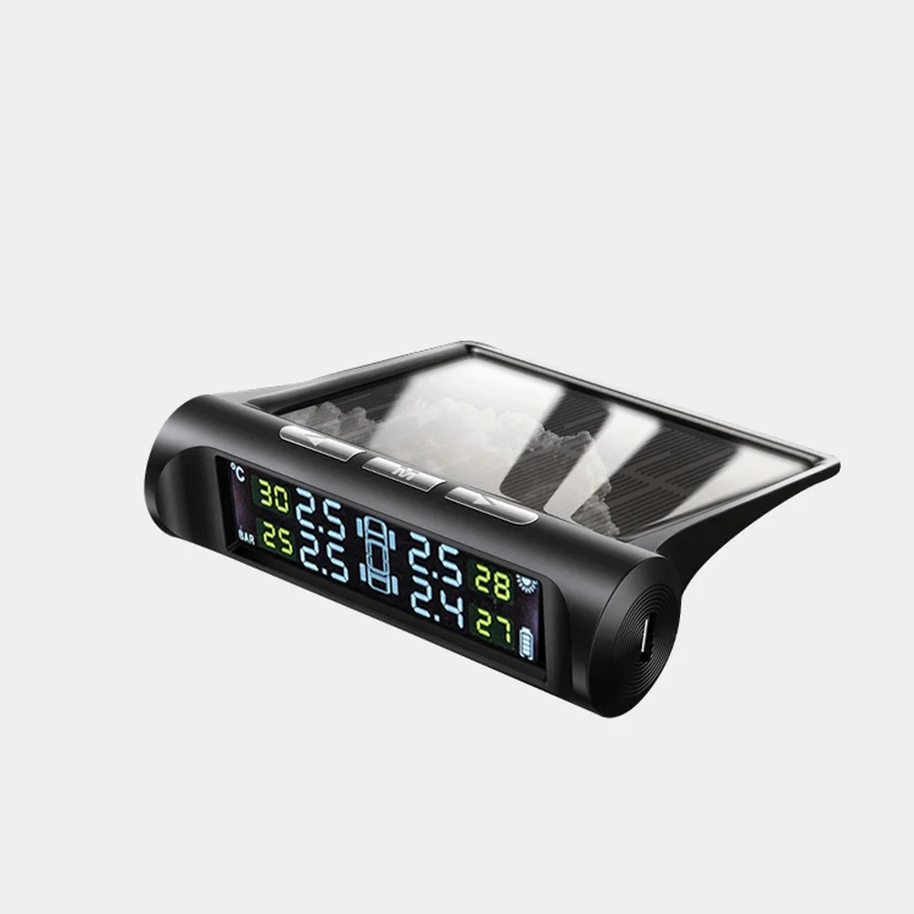 Универсальный беспроводной TPMS датчик давления в шинах ing система солнечный датчик давления в шинах 4 датчика Автоматическая охранная сигнализация s