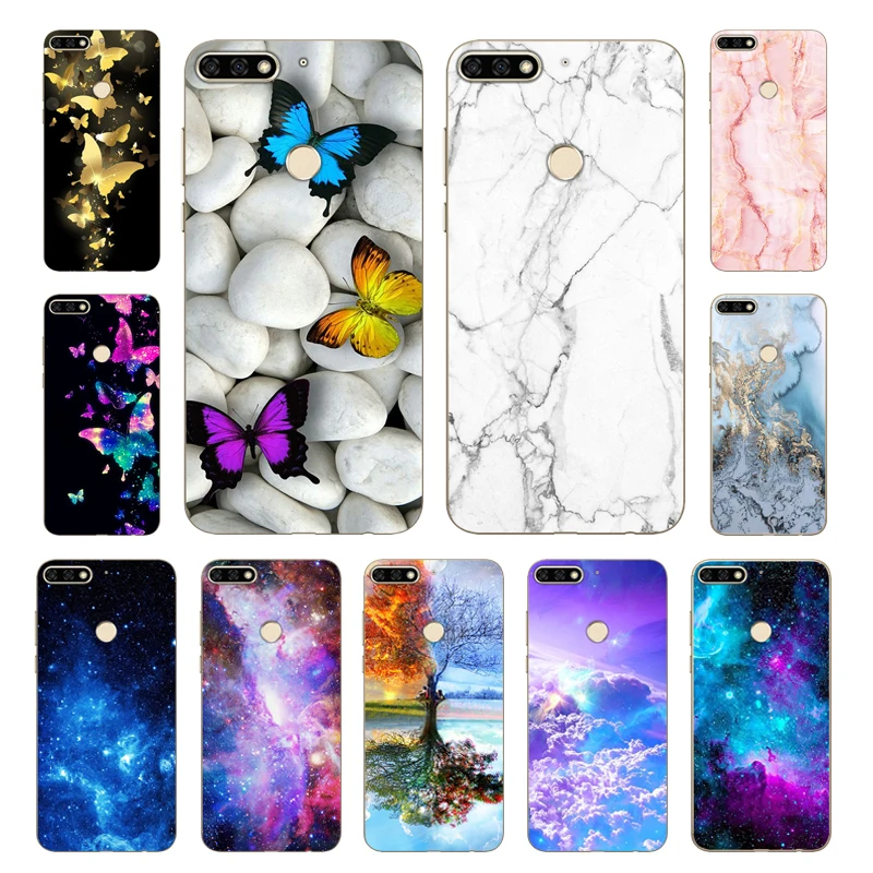 

Silicone TPU Case Huawei Y6 2018 Cover Pattern Phone Case Huawei Y6 Prime 2018 Case Cover Huawei Y6 Y 6 Prime 2018 Fundas Coque