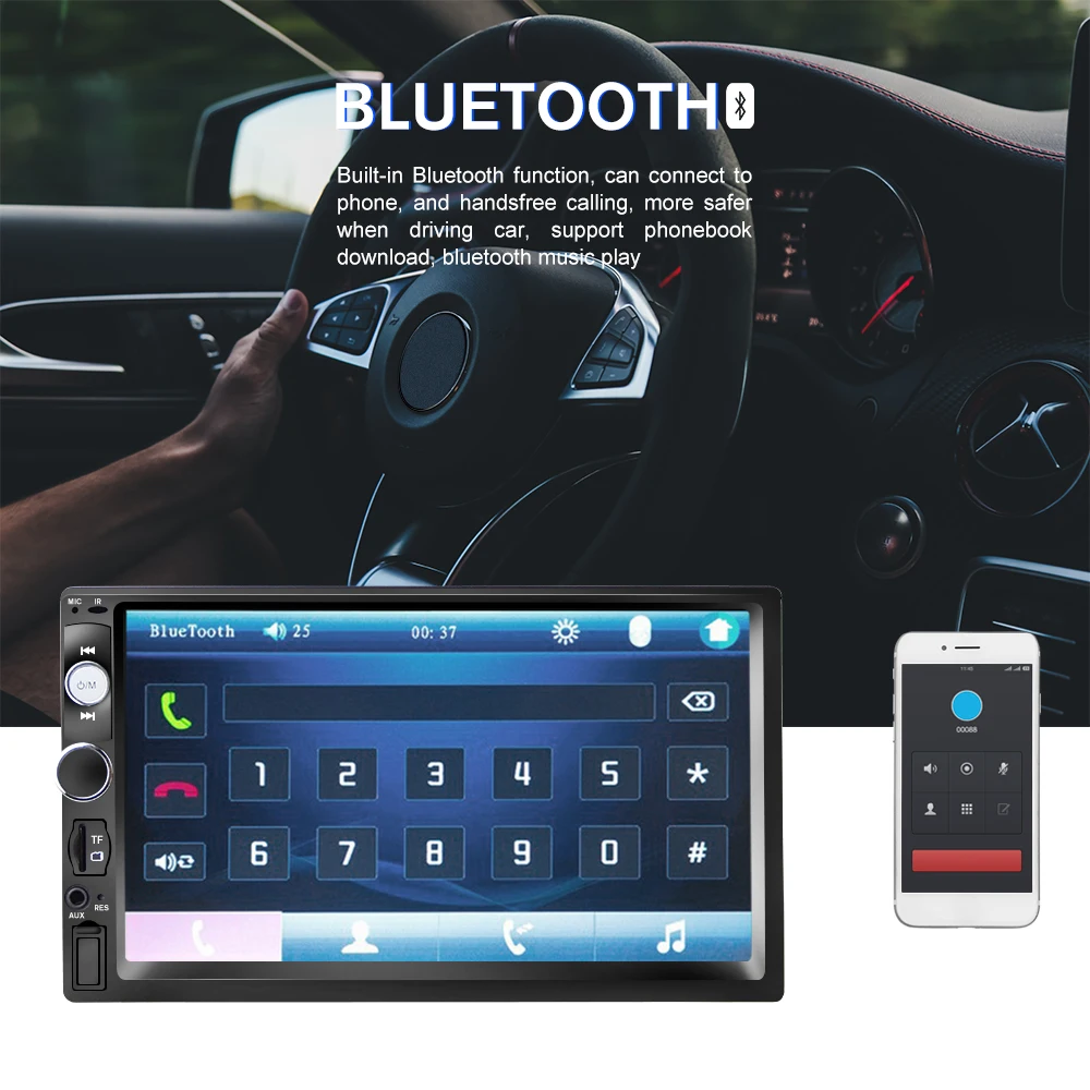 AMPrime 2 Din автомобильное радио 24 В Авторадио 7 &quotсенсорный экран автомобильный
