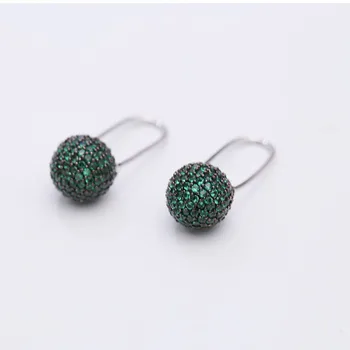 

Bilincolor green vintage earring special design ball women earrings female