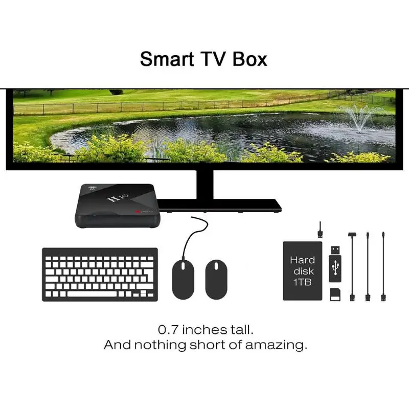 H10 Смарт ТВ приставка Android 9,0 ТВ приставка 4 Гб ОЗУ 32 Гб 64 Гб ПЗУ 6K USB3.0 Allwinner H6 Cortexa53 телеприставка Поддержка 5G сети