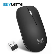 2,4G беспроводная мышь с двумя руками 2,4 ГГц 1600 dpi мышь Мини тонкая батарея питание мыши для ноутбука Бизнес офис