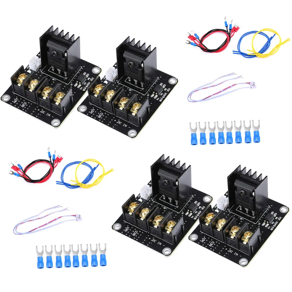 

4 Sets Heat Hot Bed Power Module Expansion Board MOS Tube High Current Load Module Kit for 3D Printer --M25