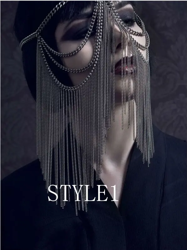 Новые стили, Женский уникальный дизайн, цепочки на голову, цепочки для волос, ювелирные изделия, ремни, цепи в стиле панк, украшения для лица, 3 цвета
