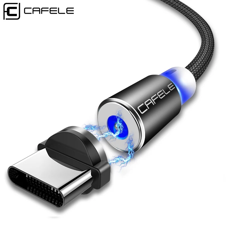 

Cafele 100cm/ 200cm LED Magnetic USB Cable USB C Cable for Samsung Note 9 Magnetic Charging Cable USB Type C