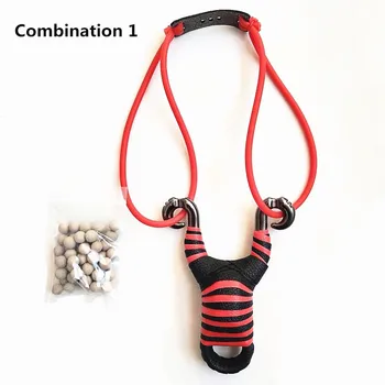 

Hunting slingshot set combination Tactical Shooting Powerful Alloy Slingshot Outdoor Shooting + Natural Latex Rubber Band
