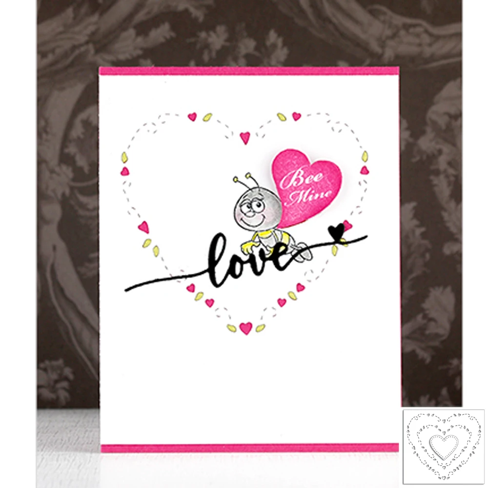 

Love Heart Dotted Layers Pattern Metal Cutting dies Stencil Scrapbooking dies Embossing Handcrafts Paper Card DIY Model