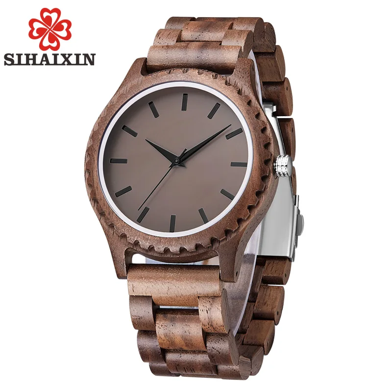SIHAIXIN деревянные часы мужские ручной работы Horloges Mannen сандаловые кварцевые