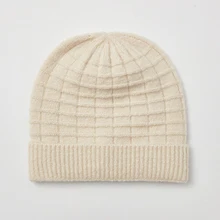 Женская зимняя вязаная шапка с шерстяными полями и манжетами, теплая мягкая Осенняя Повседневная Уличная Лыжная Шапка Skullies, аксессуар