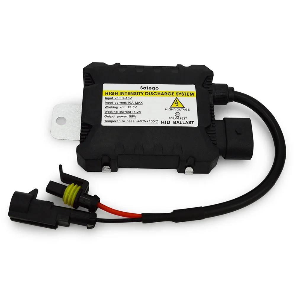 

Safego 55W xenon hid ballast blocks ignitor 12V 55W H1 H4 H7 H3 H9 H11 H13 9005 9006 xenon hid bulb light lamp Car headlight