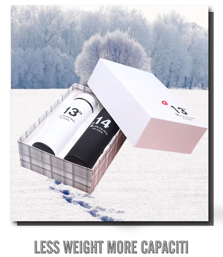 Термоизоляционная двойная вакуумная колба из нержавеющей стали, термос, кофейная чашка, кружка с подарочной коробкой для влюбленных пар на День святого Валентина