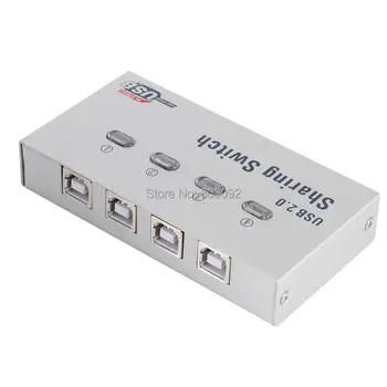 

4 Ports USB 2.0 sharing switch 4 in 1 out USB switcher adapter box selector box USB hub for PC scanner printer copier plotter