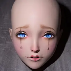 (LiLi маска-07) сладкая Девочка смолы половина головы настроить Косплэй японский ролевая игра Аниме Силиконовые Kigurumi маска Трансвестит кукла