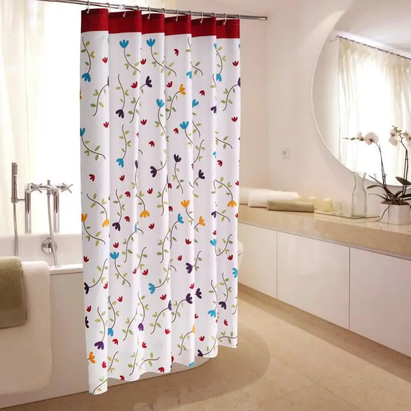 Simple Thick waterproof shower curtain splicing mildewproof Polyester