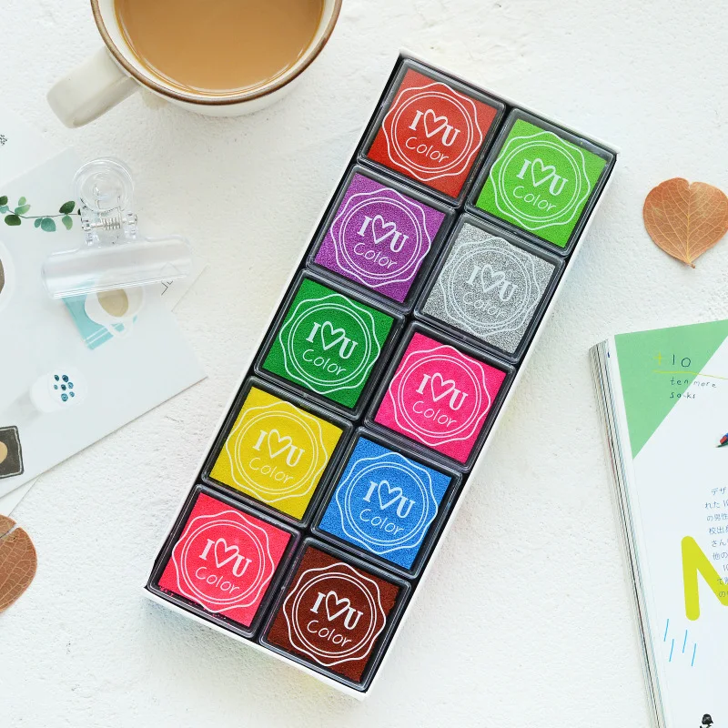 

20 Colors/box Stamp Inkpad Vintage Crafts Ink Pad Colorful Inkpad Stamps for Scrapbooking Sealing Decoration Stamp