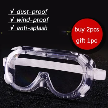 

Transparent Work Safety Goggles Dustproof and Windproof Liquid Anti-splash Riding Protective Glasses
