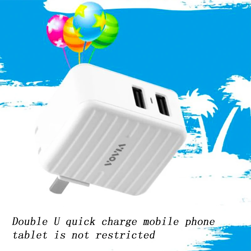 

2 Ports LED Light USB Charger 100-240 V Micro Mobile Phone USB Charger for Samsung Xiaomi Huawei