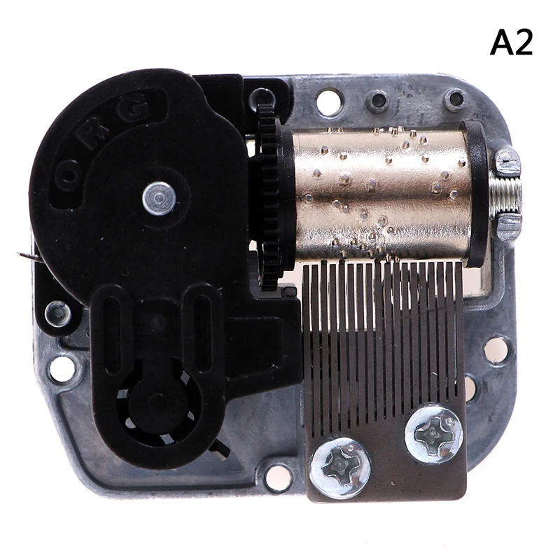 1 шт., домашний декор, механическая музыкальная шкатулка, музыкальное движение, винты, ключ, серебро, около 50 г, украшение для рукоделия - Цвет: A2