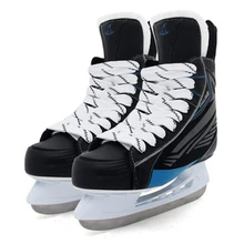 Взрослый ребенок хоккейный нож для катания на коньках спортивная обувь для трюков кожаные ледяные лезвия настоящие ледяные коньки Patines Лыжный спорт черный ID18
