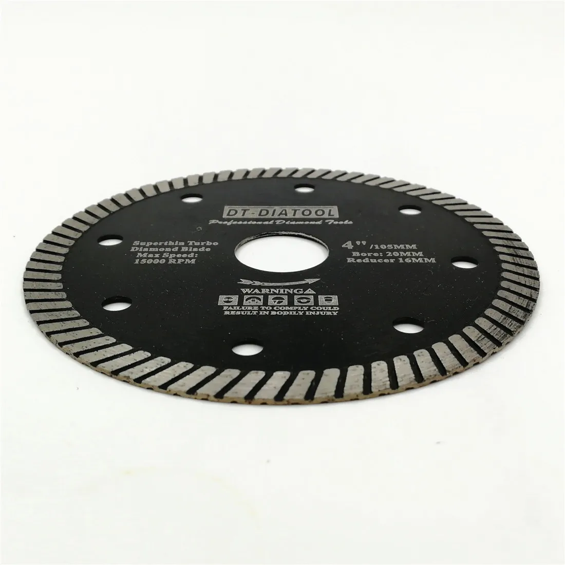 DT-DIATOOL 10pcs/pk Dia 105mm/4inch Diamond Super Thin Saw Blades Dry or wet Cutting Disc For Ceramic Tile Granite bore 20mm