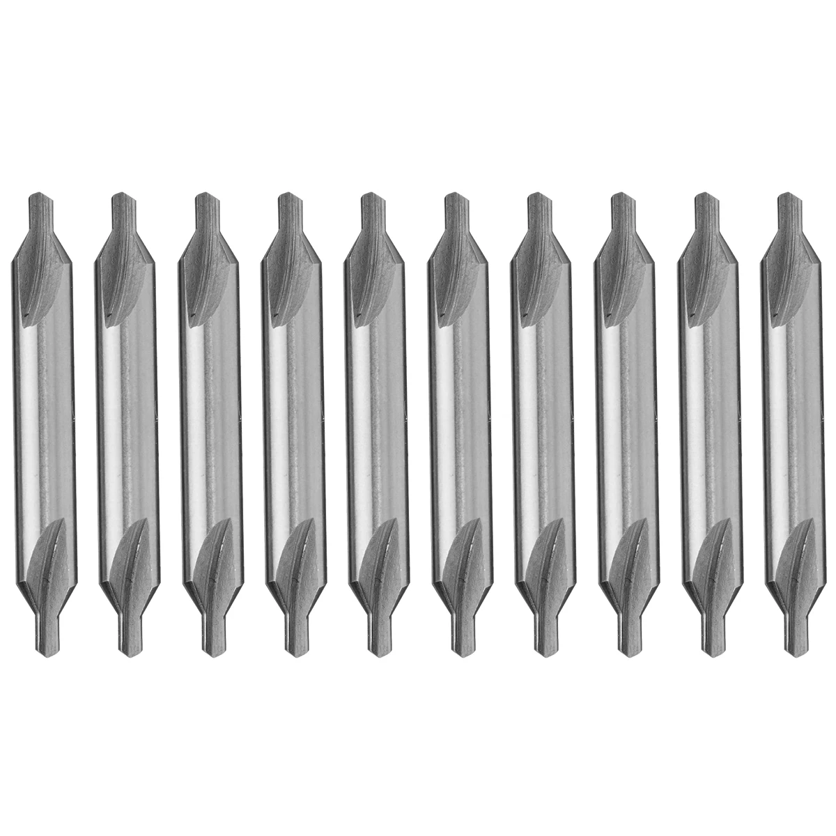 10pcs 60 Degree Combined Drill 2.5mm High Speed Steel Center Drill Countersinks Power Tools for Producing Center Holes