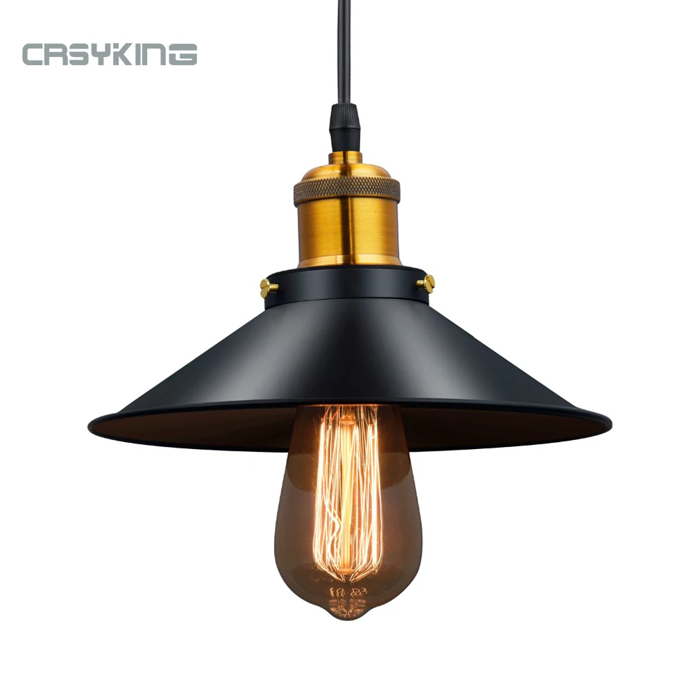 Vintage Industrial Pendant Light Retro Ceiling Lamp Black Iron