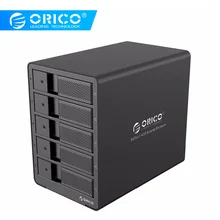 ORICO алюминиевый USB3.0 5 bay 3,5 дюймов SATA Корпус жесткого диска 50 ТБ макс с 12V6. 5A ЕС вилка адаптер питания из России Склад