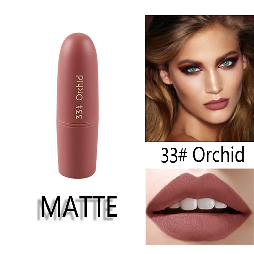 Новые губные помады для женщин, сексуальная брендовая цветная косметика для губ, водостойкая стойкая матовая губная помада телесного цвета для макияжа