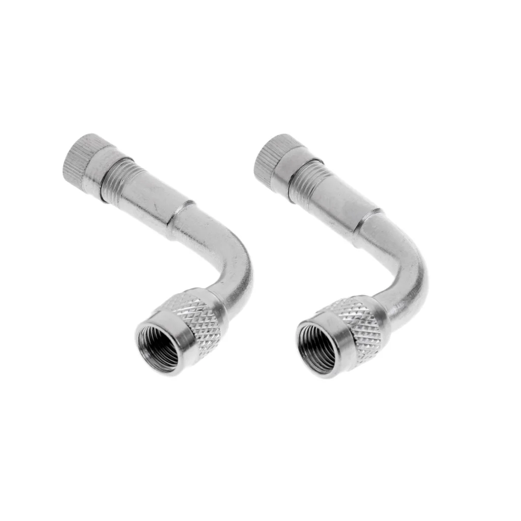2 Pieces Air Tyre Valve Extension Adapter 45/90/135 Degree for Car Truck Motorcycle Bike Scooter High Quality Copper