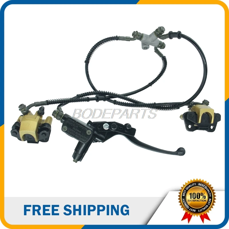 

Motorcycle Parts Front Brake Assy With Two Brake Pads Hydraulic Cable For ATV Dirt Pit Bike Buggy Quad Bikes Free Shipping