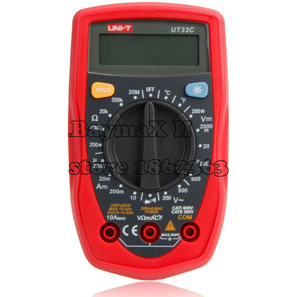 UNI-T UT58C Digital Multimeter Tester Meter Volt Amp Ohm Temperature Hz AC DC