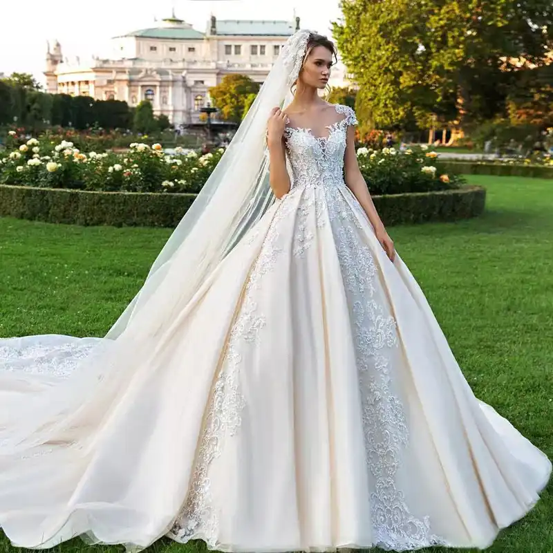 off white wedding gown