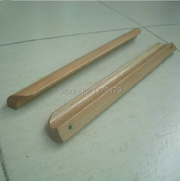 

free shipping hole spacing 192mm(7.6") wood pulls knobs ,Beech wooden drawer cabinet wardrobe pulls knobs SF012