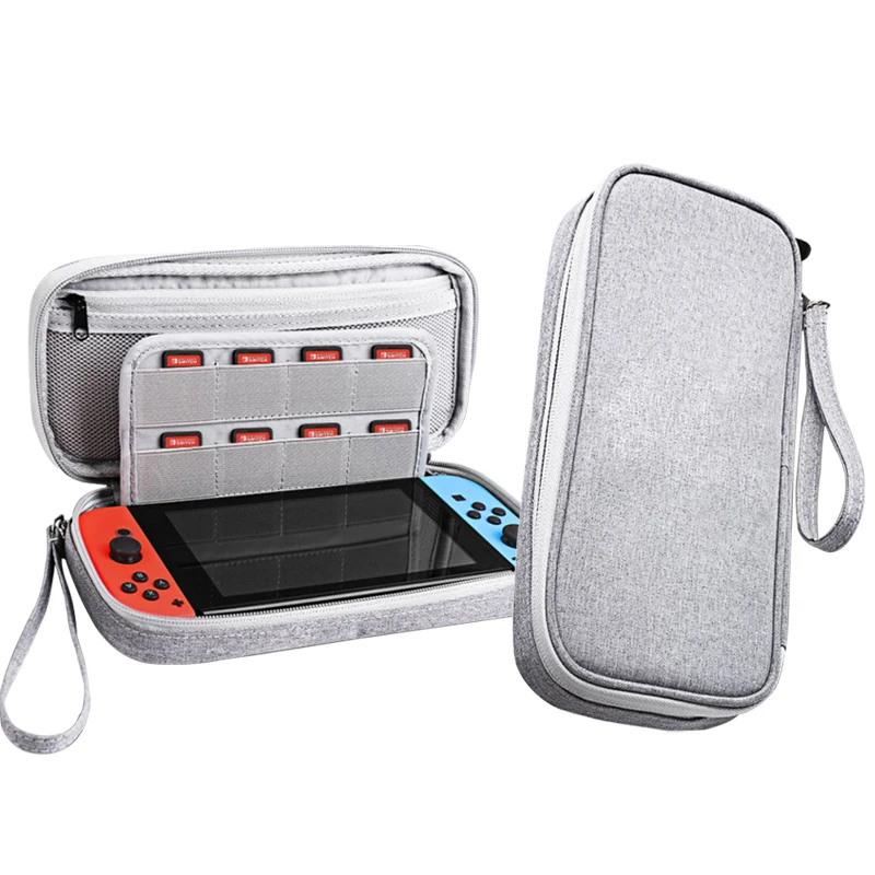 

EVA Traval Storage Hard Case Bags Box For Nintend Nintendoswitch NS Console Portable Carrying Game Accessories-Waterproof-Gray
