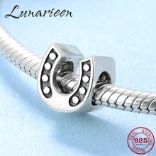 Мода, Стерлинговое Серебро 925 пробы, u-образная форма, большое отверстие, подковка, тонкие бусины, подходят к оригиналу Pandora, очаровательный браслет, изготовление ювелирных изделий