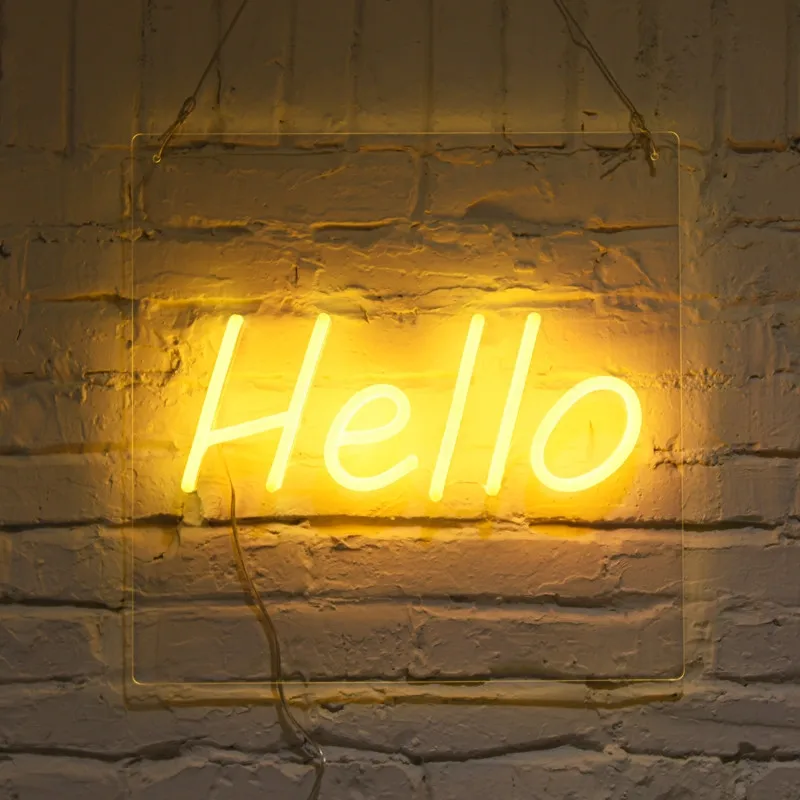 

Ins Fashion Shop Studio Decor Neon Light Pink Girl Heart Love Hello Neon Decor Lamp Store Windows Door Sign Lighting Fixtures