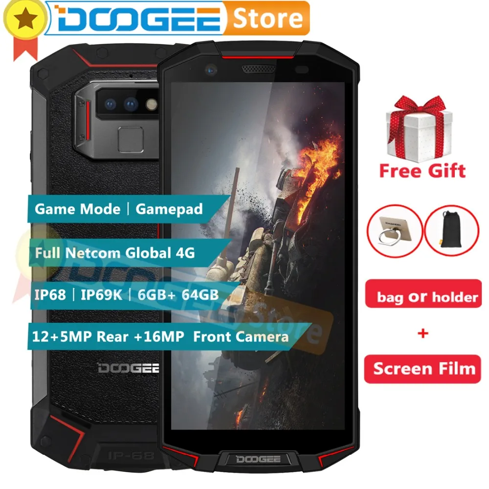 DOOGEE S70 6GB 64GB Global Dual 4G IP68 игровой телефон Android 8 1 5 99 &quotHelio P23 Восьмиядерный 16 МП 5500 мАч