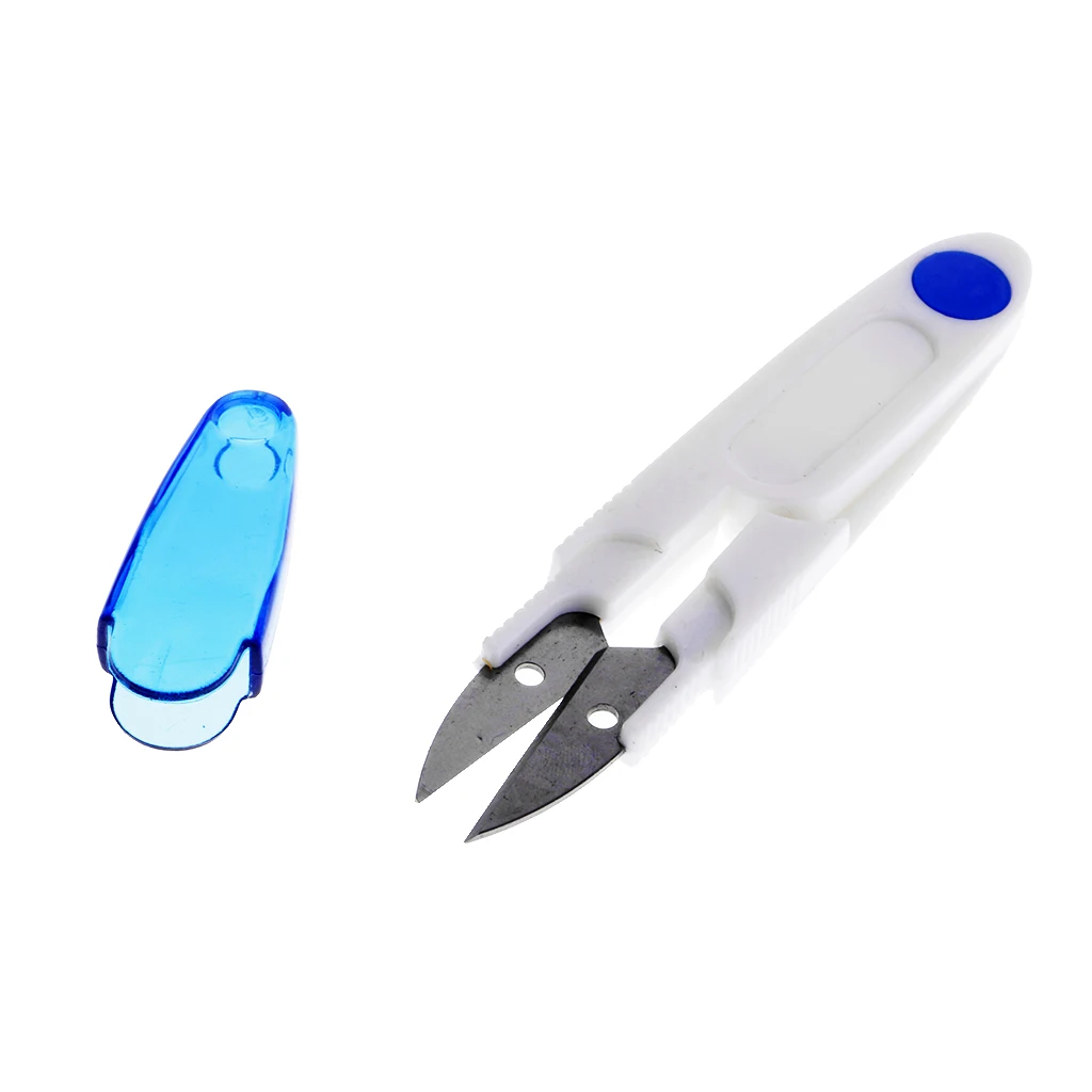 4 Piece Plastic Handle Yarn Scissors Thread Cutter Stitch Tailor Sewing Tools Great for Cutting Fishing Line Fabric Paper Thread