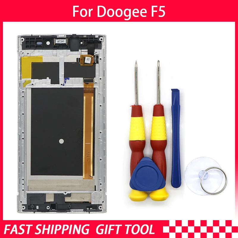 

New original For DOOGEE F5 Touch Screen LCD Display Digitizer Assembly With Frame Replacement Parts+Tool