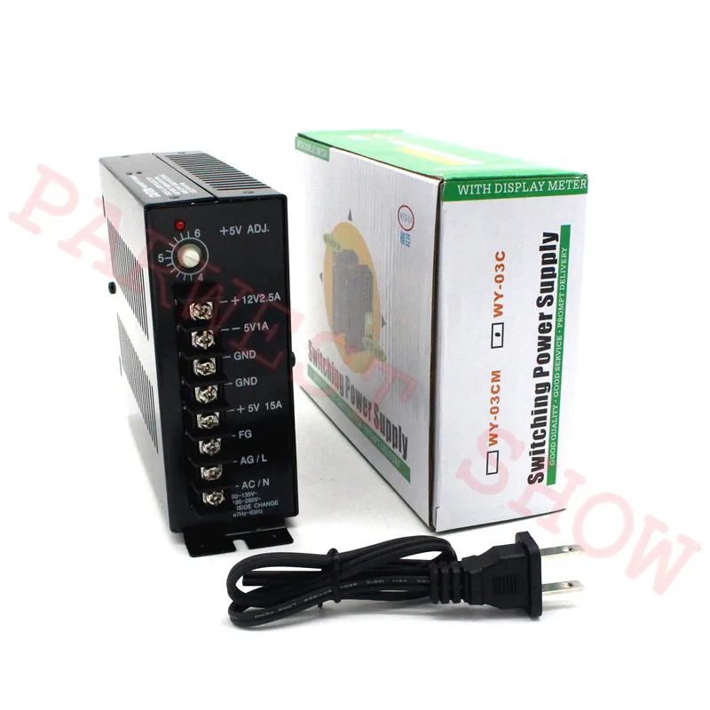 

High Quality 5V 15A/12V2.5A/-5V 1A Arcade Switching Power Supply WY-03C Arcade Pinball Jamma Multicade for JAMMA Arcade machines