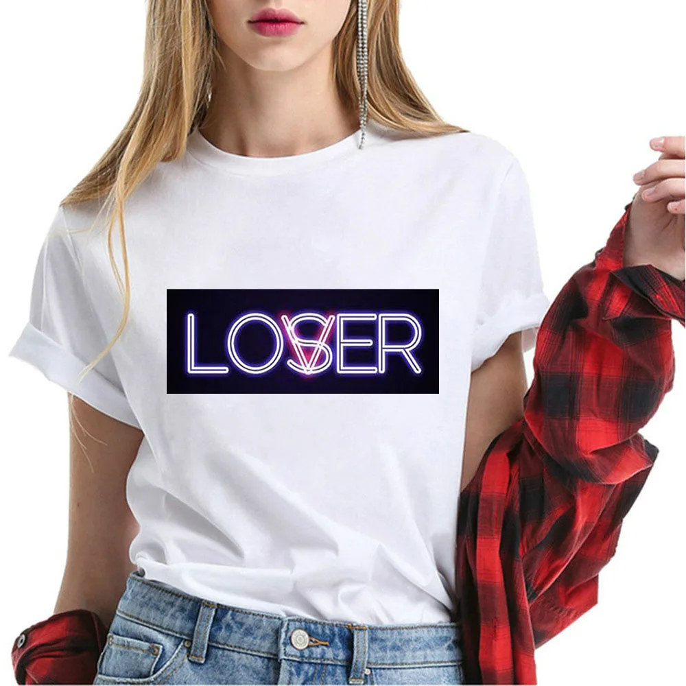 Мужская и Женская Клубная футболка с коротким рукавом Loser It Inspired Повседневная из