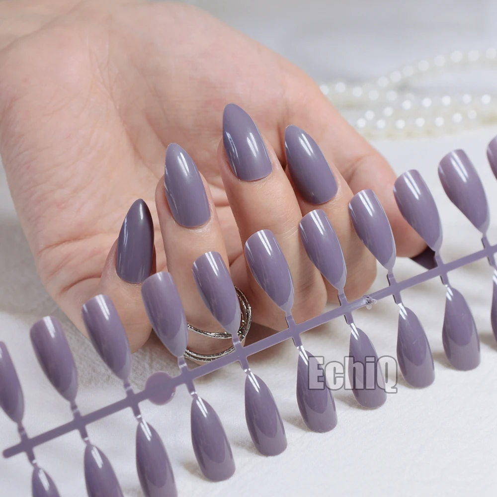 New Full Cover Purplish Grey False Nails Stiletto Nails Sexy Gray Acrylic Nail Tips Artificial Pointed Fake Nails Fuax Ongles - False Nails - AliExpress new-full-cover-purplish-grey-false-nails-stiletto-nails-sexy-gray-acrylic-nail-tips-artificial-pointed-fake-nails-fuax-ongles-false-nails-aliexpress