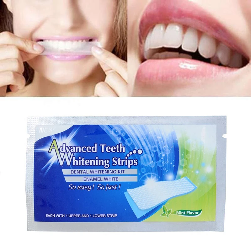 2/1bag Advanced 3D Teeth Whitening Strips Oral Hygiene Care Bright