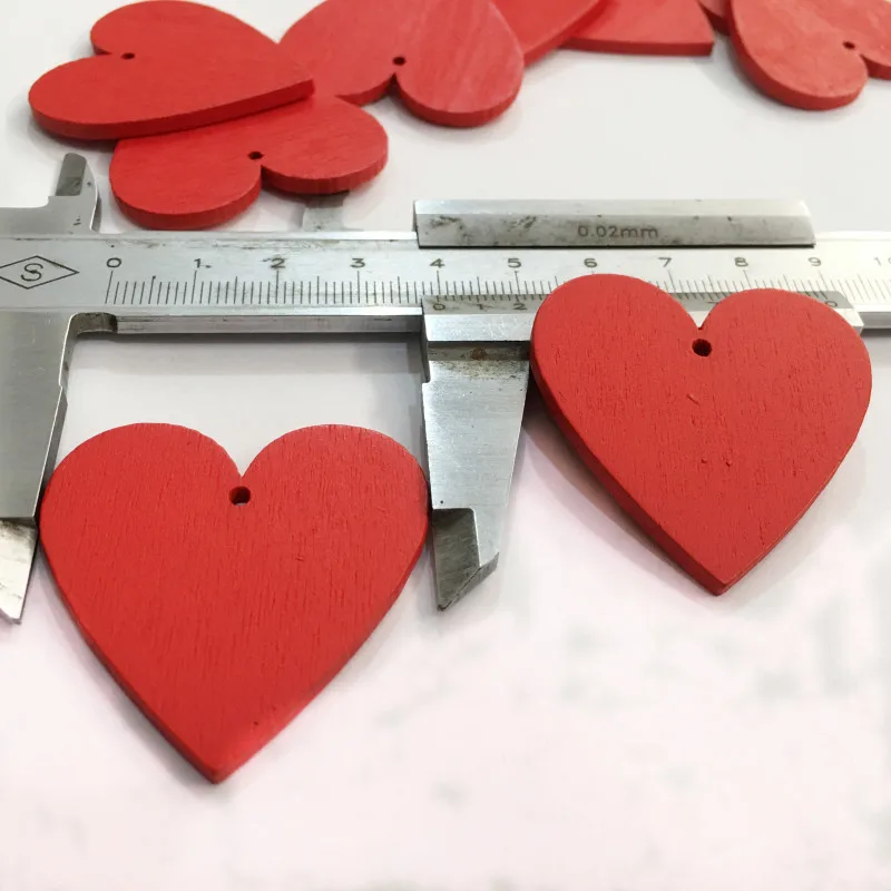 20 штук красного цвета с надписью Love Heart &quotсделай сам&quot пустой сердце деревянные