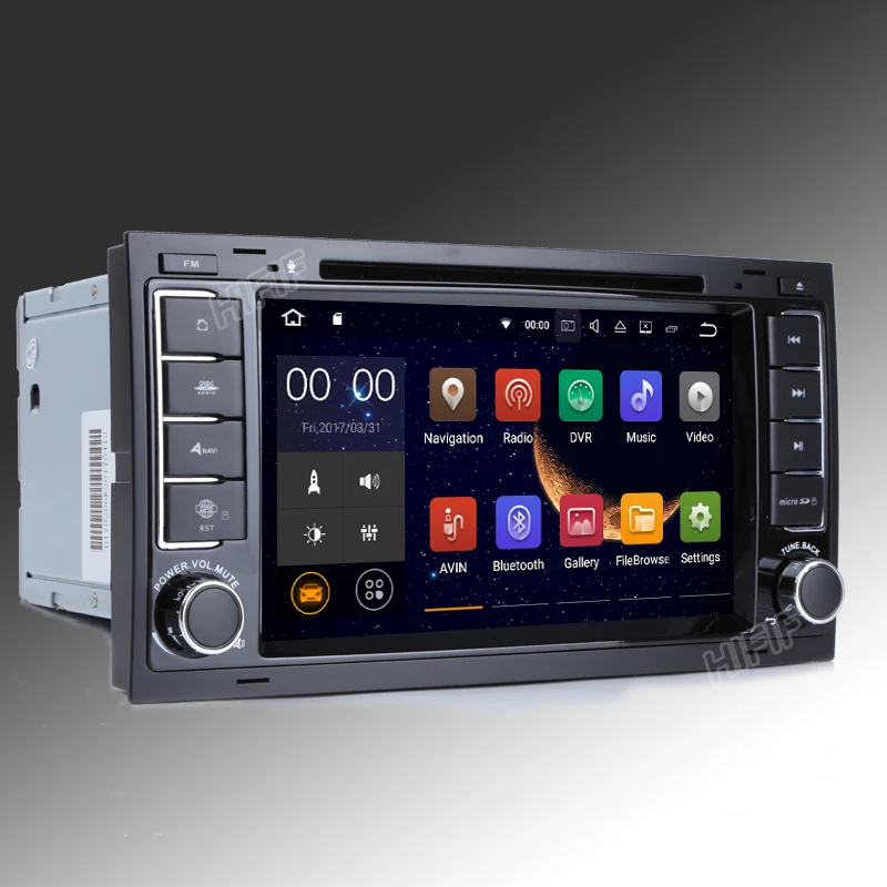 Excellent HIFIF Android 7.1.2 3G WIFI Quad Core 2G RAM Car DVD GPS Radio for Volkswagen Touareg T5 Transporter Multivan 2004-2011 Stereo 2