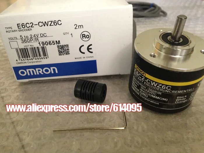 1 шт. E6C2-CWZ6C 360 P/R кодировщик для OMRON/инкрементный вращающийся Оптический энкодер/360 Линейный импульсный кодер